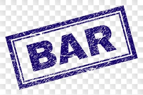 Scratched BAR Rectangle Stamp Stock Illustration