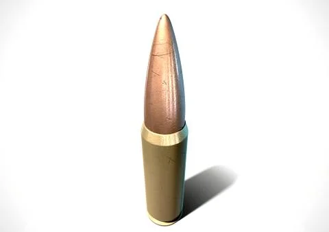 Scratched Bullet Close Up Stock Illustration