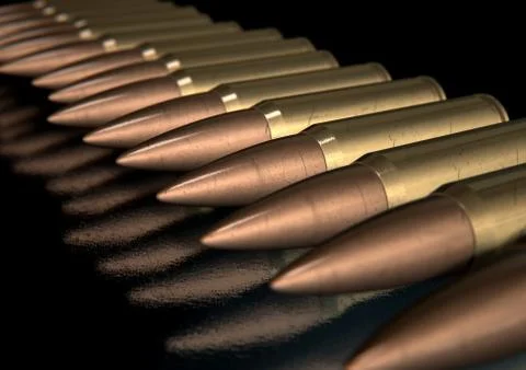 Scratched Bullet Row Stock Illustration