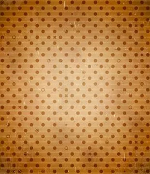 Scratched cardboard with polka dot pattern Stock Illustration