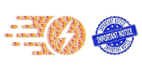 Scratched Efficient Stamp and Thunderstorm Composition of Circles Illustrazione stock