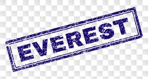 Scratched EVEREST Rectangle Stamp Stock Illustration