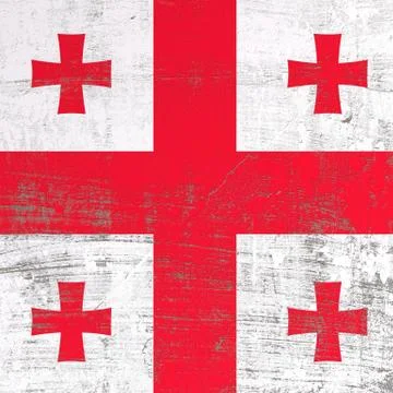 Scratched Georgia flag Stock Illustration