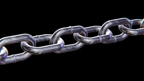 Scratched grimy chain looping 3D animation Stock-Footage 157112095