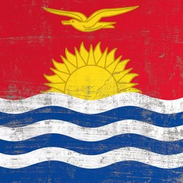 Scratched Kiribati flag Stock Illustration