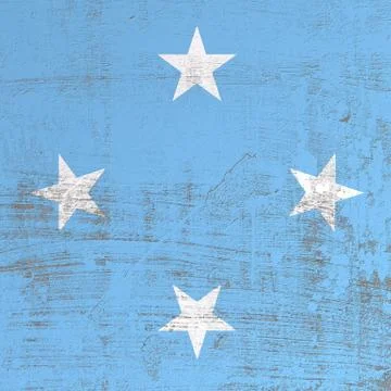 Scratched Micronesia flag Stock Illustration