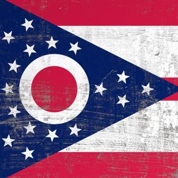 Scratched Ohio flag Stock Illustration