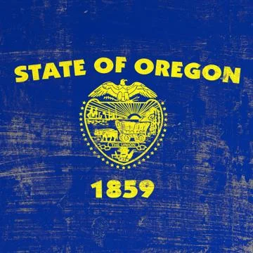 Scratched Oregon flag Stock Illustration