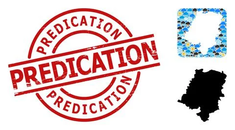 Scratched Predication Seal and Stencil Weather Pattern Map of Opole Province 스톡 일러스트