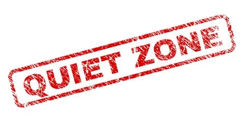 Scratched QUIET ZONE Rounded Rectangle Stamp Stock Illustration