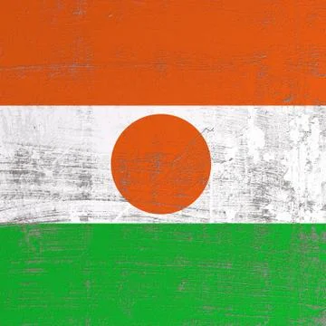 Scratched Republic of Niger flag Stock Illustration