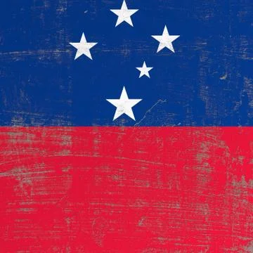Scratched Samoa flag Stock Illustration
