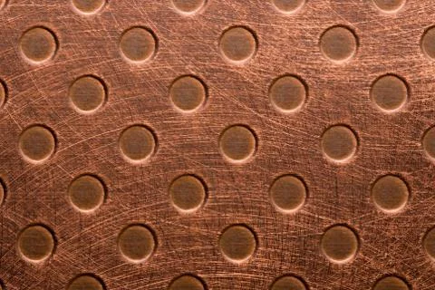 Scratched scoured copper surface Stock Photos