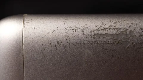Scratched silver smartphone. Macro video slider Stock Footage 152553491