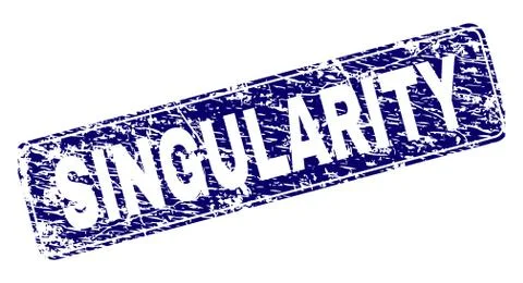 Scratched SINGULARITY Framed Rounded Rectangle Stamp 스톡 일러스트