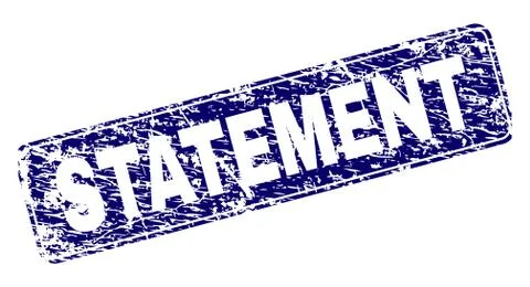 Scratched STATEMENT Framed Rounded Rectangle Stamp 스톡 일러스트