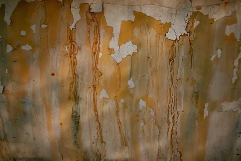 Scratched surface with paint and rust stains Stock-Fotos
