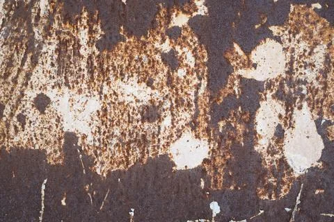 Scratched surface with paint and rust . Metal rusty texture Foto stock