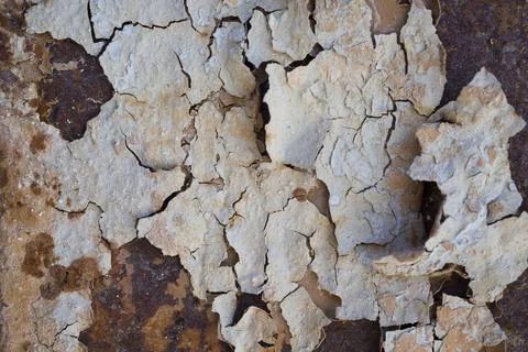 Scratched surface with paint and rust stains Stock Photos