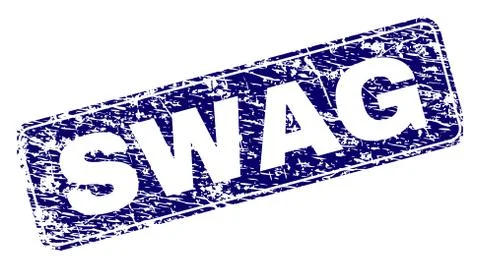 Scratched SWAG Framed Rounded Rectangle Stamp 스톡 일러스트
