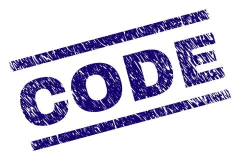 Scratched Textured CODE Stamp Seal Illustrazione stock