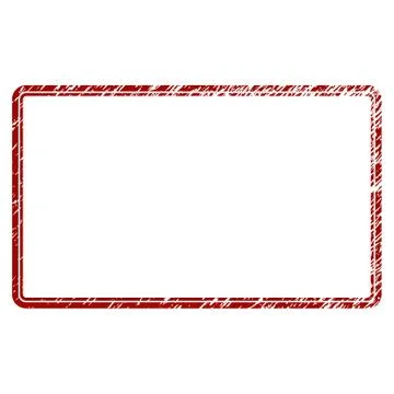 Scratched Textured Double Rounded Rectangle Frame Stock Illustration
