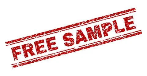 Scratched Textured FREE SAMPLE Stamp Seal 스톡 일러스트