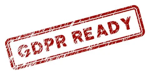 Scratched Textured GDPr Ready Rectangle Stamp Seal Stock Illustration