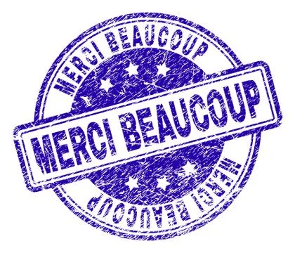 Merci beaucoup french thank you greeting card Vector Image