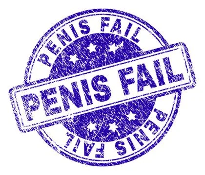 Scratched Textured PENIS FAIL Stamp Seal Stock Illustration