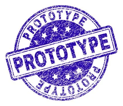Scratched Textured PROTOTYPE Stamp Seal Illustrazione stock