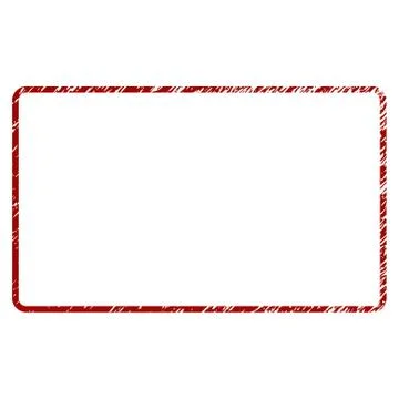 Scratched Textured Rounded Rectangle Frame Illustrazione stock