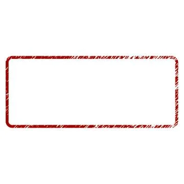 Scratched Textured Rounded Rectangle Frame Stock Illustration