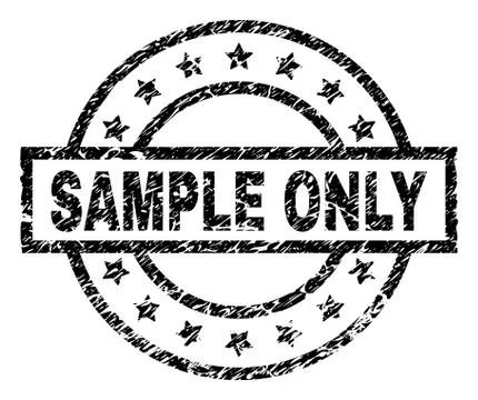 Scratched Textured SAMPLE ONLY Stamp Seal 스톡 일러스트