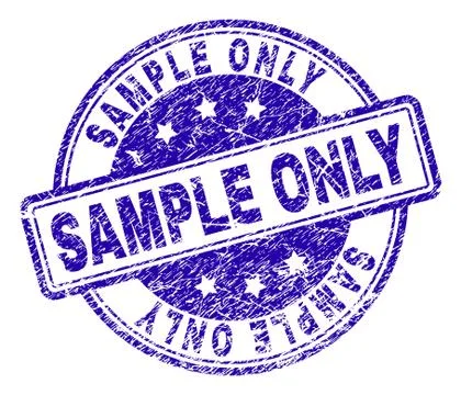 Scratched Textured SAMPLE ONLY Stamp Seal 스톡 일러스트