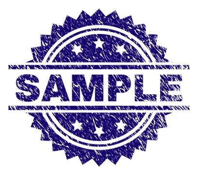 Scratched Textured SAMPLE Stamp Seal 스톡 일러스트