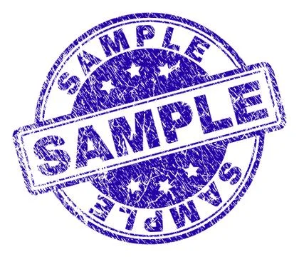 Scratched Textured SAMPLE Stamp Seal 스톡 일러스트