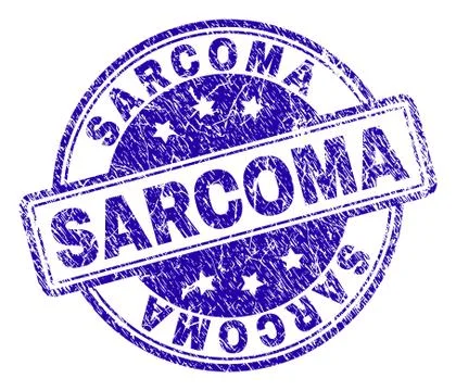 Scratched Textured SARCOMA Stamp Seal Stock Illustration