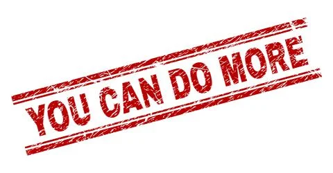 Scratched Textured YOU CAN DO MORE Stamp Seal Ilustración de archivo