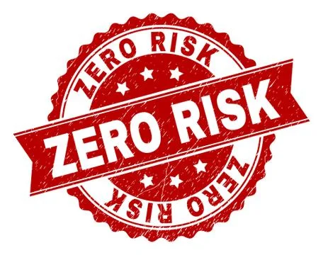 Scratched Textured ZERO RISK Stamp Seal Ilustração Stock