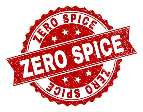 Scratched Textured ZERO SPICE Stamp Seal Ilustração Stock