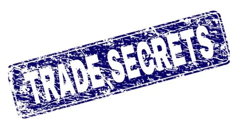 Scratched TRADE SECRETS Framed Rounded Rectangle Stamp 스톡 일러스트
