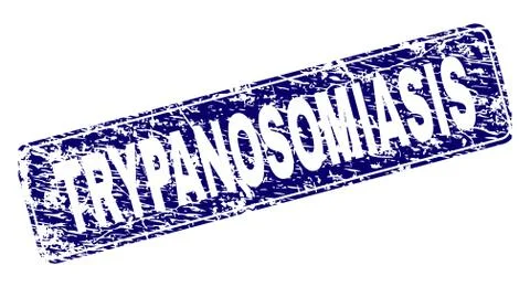 Scratched TRYPANOSOMIASIS Framed Rounded Rectangle Stamp イラスト素材