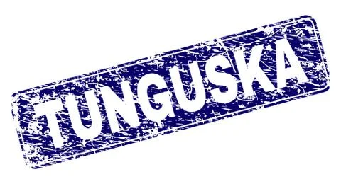 Scratched TUNGUSKA Framed Rounded Rectangle Stamp 스톡 일러스트