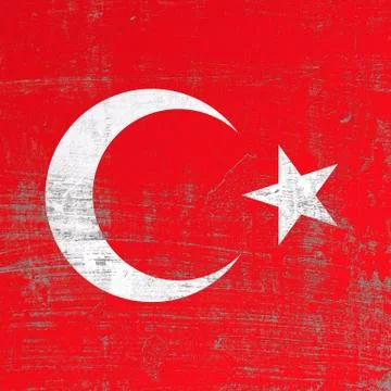 Scratched Turkey flag Stock Illustration