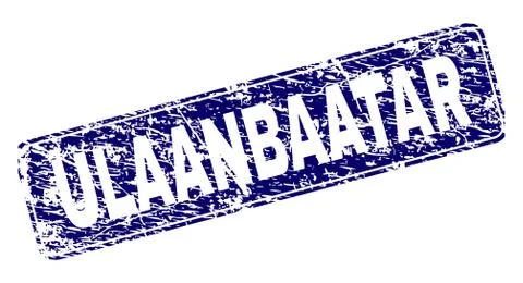 Scratched ULAANBAATAR Framed Rounded Rectangle Stamp 스톡 일러스트