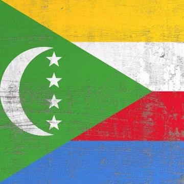 Scratched Union of the Comoros flag Stock Illustration