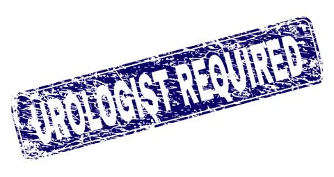 Scratched UROLOGIST REQUIRED Framed Rounded Rectangle Stamp イラスト素材