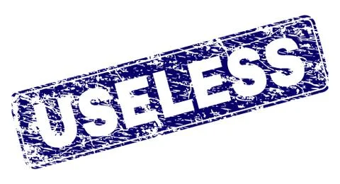 Scratched USELESS Framed Rounded Rectangle Stamp 스톡 일러스트