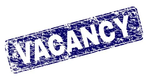 Scratched VACANCY Framed Rounded Rectangle Stamp 스톡 일러스트